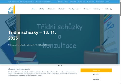 Zobrazit webové stránky Vyšší odborná škola, Střední průmyslová škola a Obchodní akademie
