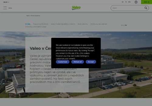 Zobrazit webové stránky Valeo Rakovník