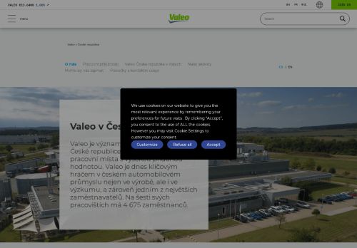 Zobrazit webové stránky Valeo Rakovník