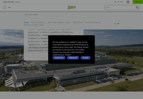 Zobrazit webové stránky Valeo Rakovník