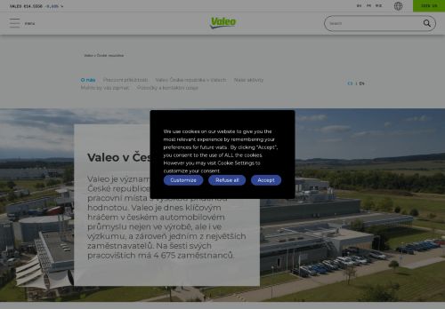 Zobrazit webové stránky Valeo Rakovník