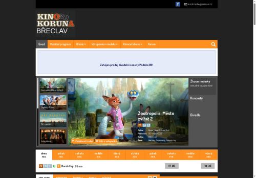 Zobrazit webové stránky Kino Koruna