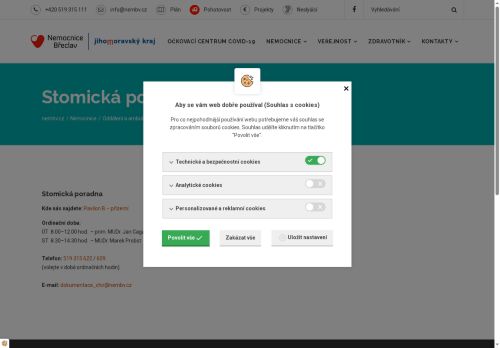 Zobrazit webové stránky Stomická ambulance Nemocnice Břeclav