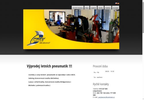 Zobrazit webové stránky Pneu centrum Václavovič