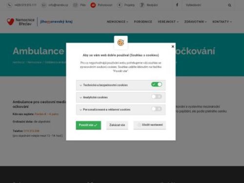 Ambulance pro cestovní medicínu a očkování Nemocnice Břeclav