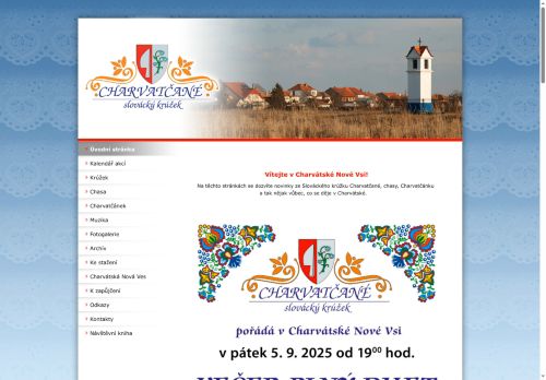 Zobrazit webové stránky Slovácký krúžek Charvatčané