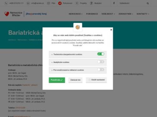 Bariatrická ambulance Nemocnice Břeclav - MUDr. Michal Čierny, Csc.