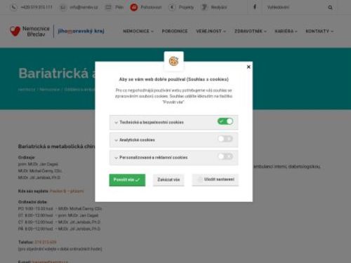 Bariatrická ambulance Nemocnice Břeclav - MUDr. Michal Čierny, Csc.