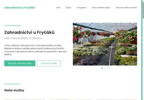 Zobrazit webové stránky Zahradnictví u Fryčáků