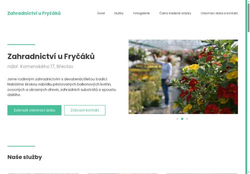 Zobrazit webové stránky Zahradnictví u Fryčáků