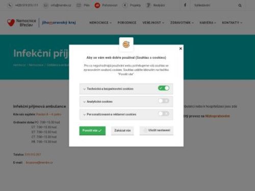 Infekční příjmová ambulance Nemocnice Břeclav