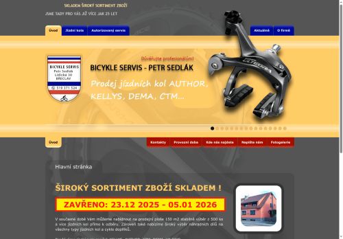 Zobrazit webové stránky BICYKLE Servis - Petr Sedlák