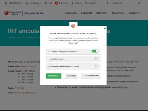 Všeobecná interní ambulance Nemocnice Břeclav