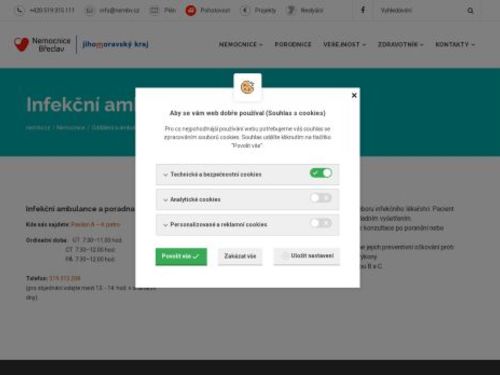 Infekční ambulance a poradna Nemocnice Břeclav