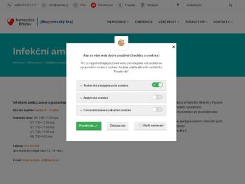 Infekční ambulance a poradna Nemocnice Břeclav