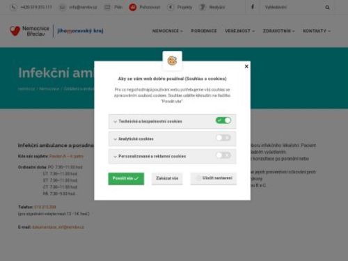 Infekční ambulance a poradna Nemocnice Břeclav