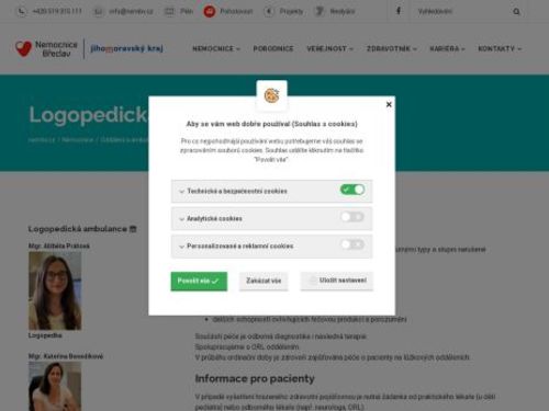 Logopedická ambulance Nemocnice Břeclav - Mgr. Alžběta Bezděková