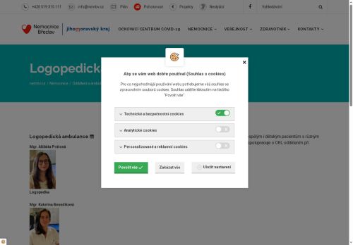 Zobrazit webové stránky Logopedická ambulance Nemocnice Břeclav - Mgr. Alžběta Bezděková