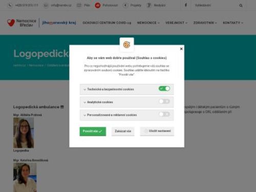 Logopedická ambulance Nemocnice Břeclav - Mgr. Alžběta Bezděková