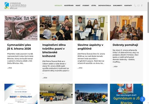 Zobrazit webové stránky Gymnázium Břeclav