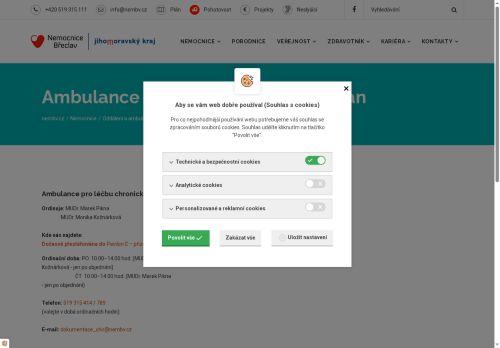 Zobrazit webové stránky Ambulance pro léčbu chronických ran Nemocnice Břeclav