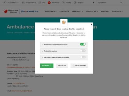 Ambulance pro léčbu chronických ran Nemocnice Břeclav