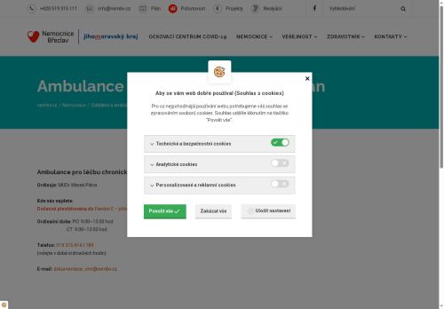 Zobrazit webové stránky Ambulance pro léčbu chronických ran Nemocnice Břeclav