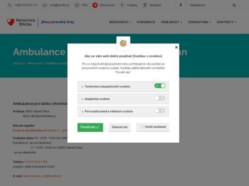 Ambulance pro léčbu chronických ran Nemocnice Břeclav
