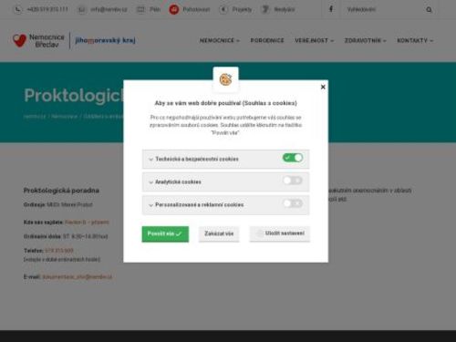 Proktologická ambulance Nemocnice Břeclav - MUDr. Marek Probst