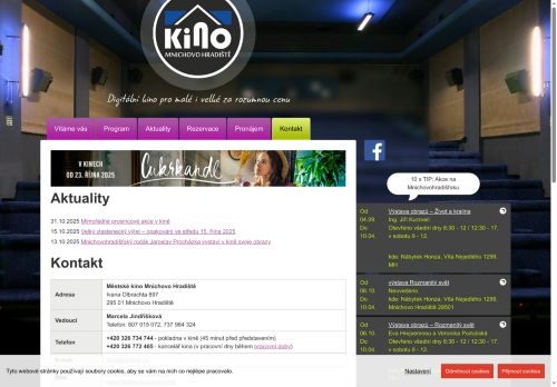 Zobrazit webové stránky Městské kino Mnichovo Hradiště