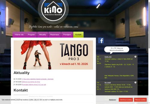 Zobrazit webové stránky Městské kino Mnichovo Hradiště