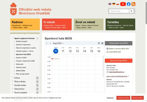 Zobrazit webové stránky Sportovní hala BIOS