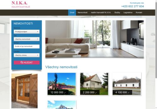 Zobrazit webové stránky Realitní kancelář N.I.K.A. - Ing. Jiří Kukla