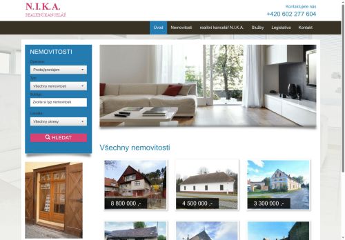 Zobrazit webové stránky Realitní kancelář N.I.K.A. - Ing. Jiří Kukla