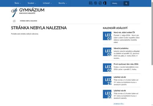 Zobrazit webové stránky Gymnázium Mnichovo Hradiště