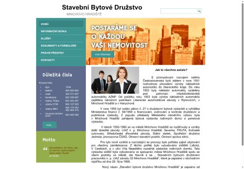 Zobrazit webové stránky Stavební bytové družstvo Mnichovo Hradiště