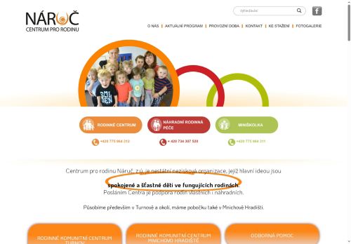 Zobrazit webové stránky Centrum pro rodinu Náruč