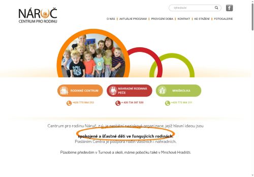 Zobrazit webové stránky Centrum pro rodinu Náruč