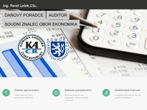 Ing. Pavel Lelek, CSc. - daňový poradce, auditor, soudní znalec obor ekonomika