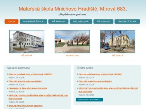 Mateřská škola Mnichovo Hradiště, Mírová 893