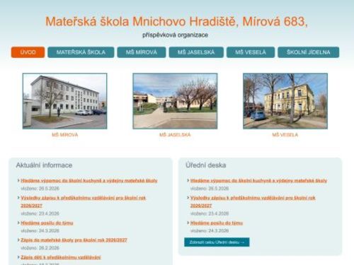 Mateřská škola Mnichovo Hradiště, Mírová 893