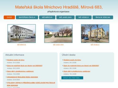 Mateřská škola Mnichovo Hradiště, Mírová 893