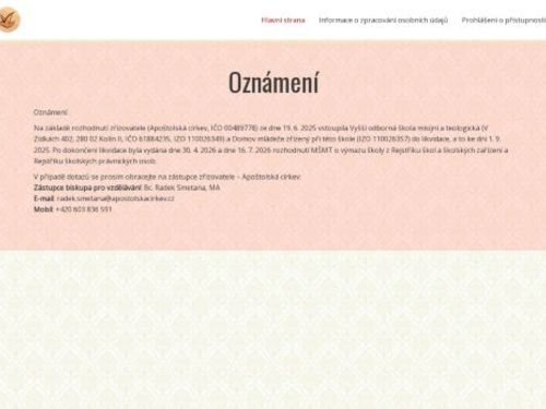 VOŠ misijní a teologická