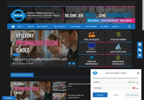 Zobrazit webové stránky Střední průmyslová škola strojírenská a Jazyková škola s právem státní jazykové zkoušky