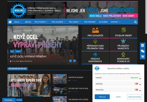 Zobrazit webové stránky Střední průmyslová škola strojírenská a Jazyková škola s právem státní jazykové zkoušky