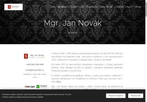 Zobrazit webové stránky Mgr. Jan Novák
