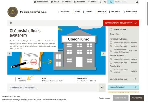 Zobrazit webové stránky Městská knihovna Kolín