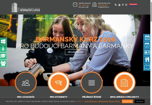 Zobrazit webové stránky SOŠ informatiky a spojů Kolín