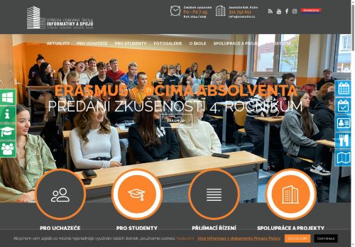 Zobrazit webové stránky SOŠ informatiky a spojů Kolín