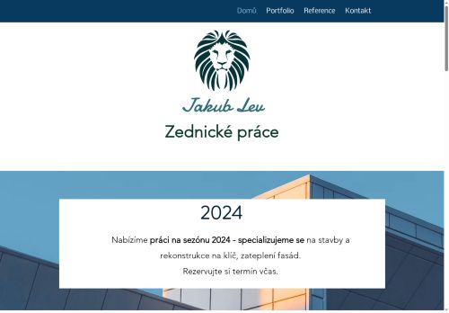 Zobrazit webové stránky Zednické práce - Jakub Lev